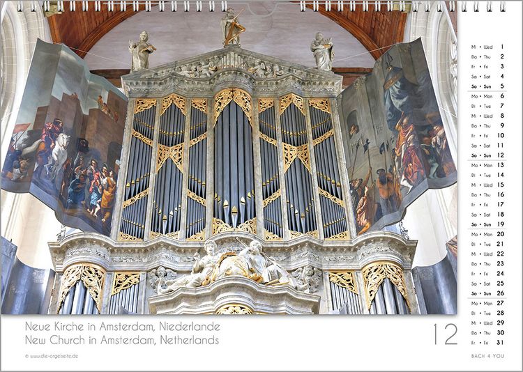 Produktbild: Der Orgelkalender, ein Musik-Kalender 2027, DIN A3