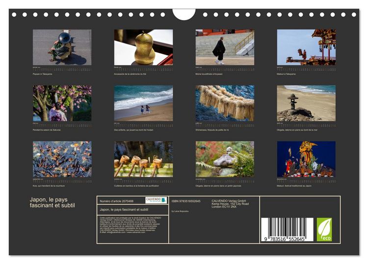 Produktbild: Japon, le pays fascinant et subtil (Calendrier mural 2026 DIN A4 vertical), CALVENDO calendrier mensuel