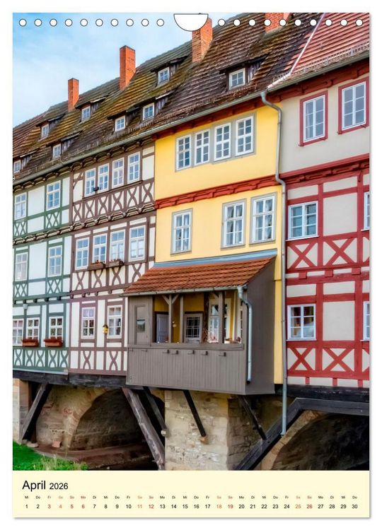 Produktbild: Geliebtes Erfurt (Wandkalender 2026 DIN A4 hoch), CALVENDO Monatskalender