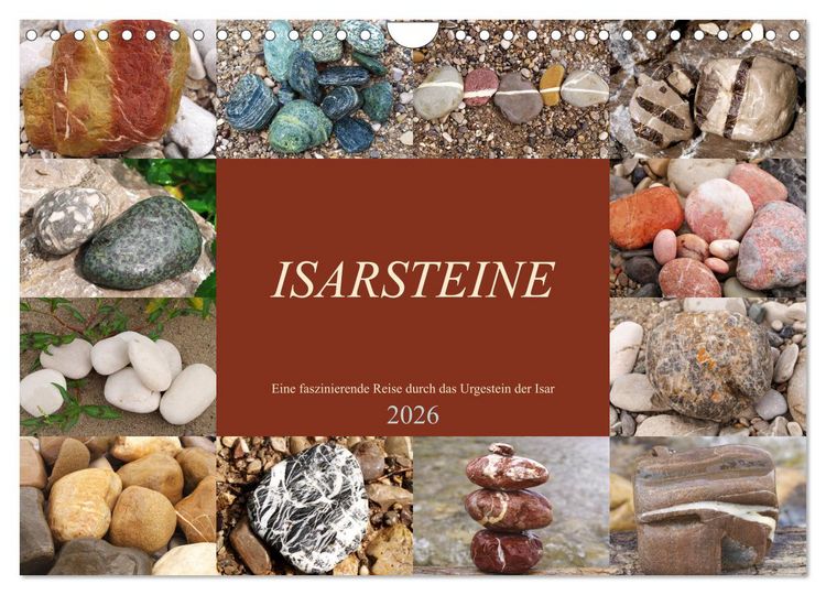 Produktbild: Isarsteine - Eine faszinierende Reise durch das Urgestein der Isar (Wandkalender 2026 DIN A4 quer), CALVENDO Monatskalender