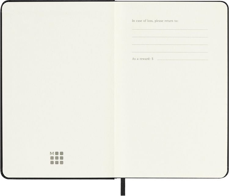 Produktbild: Moleskine 12 Monate Wochen Notizkalender 2026, Pocket/A6, 1 Wo = 1 Seite, rechts linierte Seite, fester Einband, Schwarz