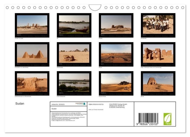 Produktbild: Sudan (Wandkalender 2026 DIN A4 quer), CALVENDO Monatskalender