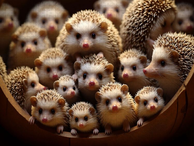Produktbild: CALVENDO Puzzle Viele Igel auf einem Bild | 2000 Teile Lege-Gr&ouml;&szlig;e 90x67cm Foto-Puzzle f&uuml;r gl&uuml;ckliche Stunden