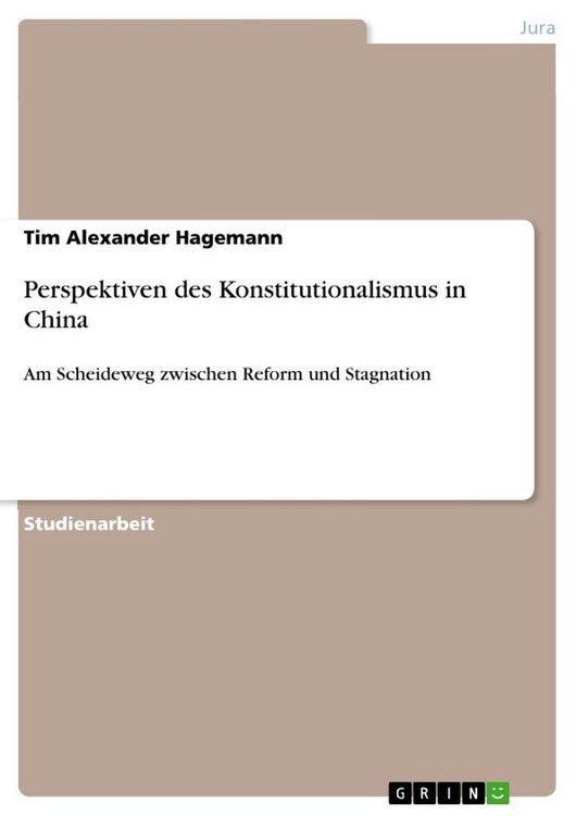 Produktbild: Perspektiven des Konstitutionalismus in China