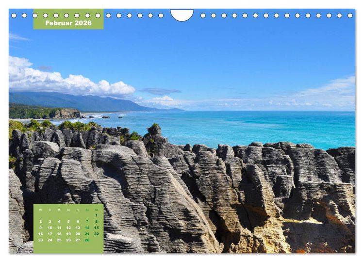 Produktbild: Erlebe mit mir das Naturwunder Neuseeland die S&uuml;dinsel (Wandkalender 2026 DIN A4 quer), CALVENDO Monatskalender