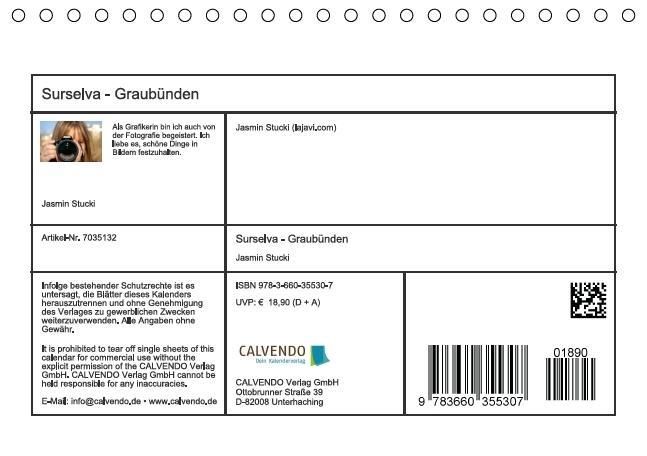 Produktbild: Surselva - Graub&uuml;nden (Tischkalender immerw&auml;hrend DIN A5 quer)