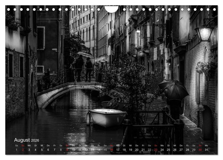 Produktbild: Venedig - Licht und Schatten (Wandkalender 2026 DIN A4 quer), CALVENDO Monatskalender