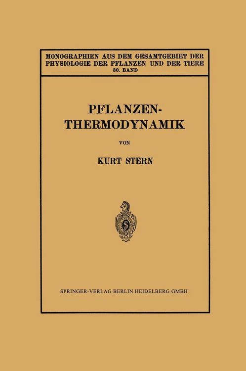 Produktbild: Pflanzenthermodynamik