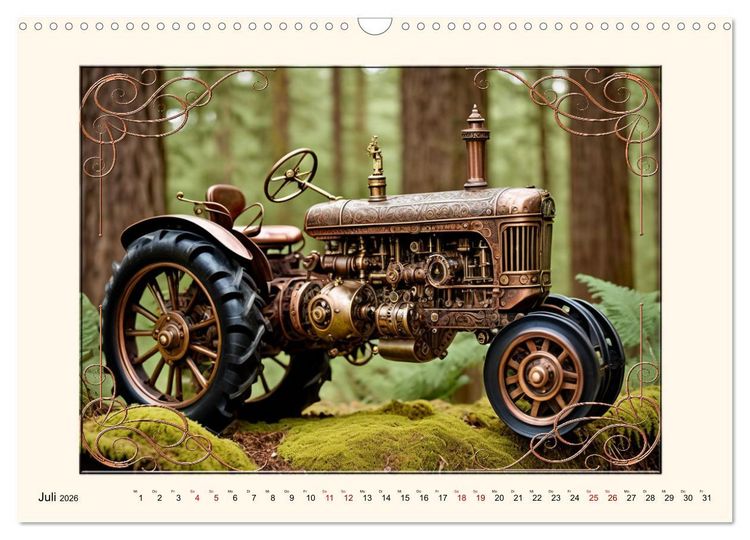 Produktbild: Steampunk Traktoren (Wandkalender 2026 DIN A3 quer), CALVENDO Monatskalender