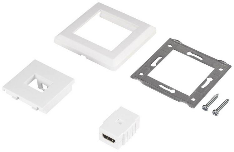 Produktbild: Renkforce RF-4724906 HDMI Adapter [1x HDMI-Buchse - 1x HDMI-Buchse] Wei&szlig; vergoldete Steckkontakte