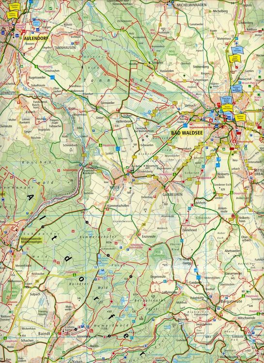 Produktbild: Oberschwaben, Bad Saulgau bis Bad Wurzach, Ravensburg 1 : 50 000