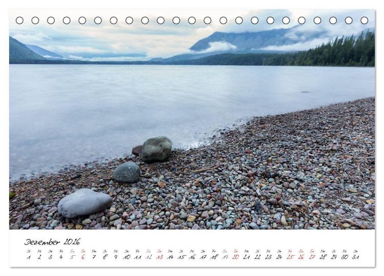 Produktbild: Glacier National Park Montana - USA (Tischkalender 2026 DIN A5 quer), CALVENDO Monatskalender