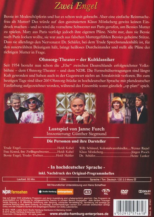 Produktbild: Ohnsorg Theater - Zwei Engel