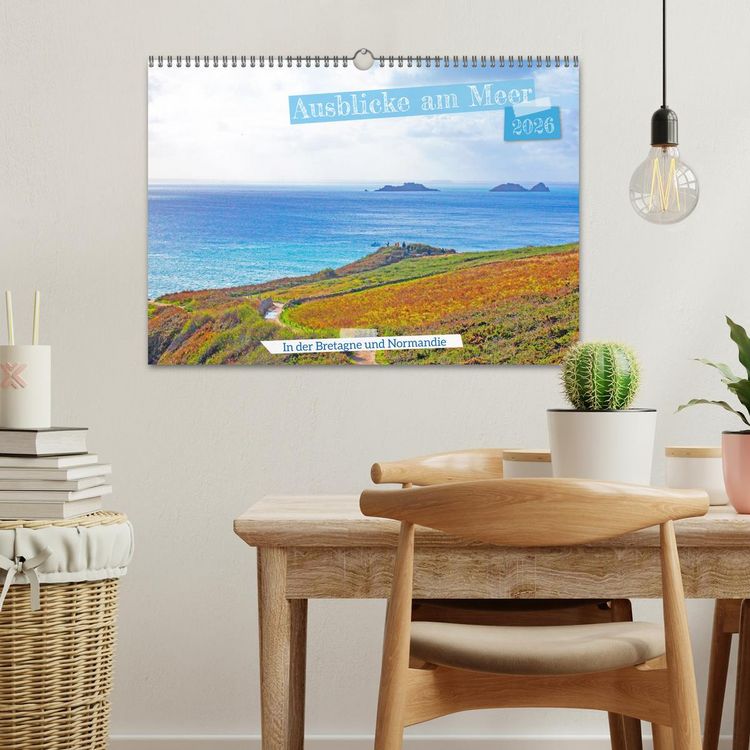 Produktbild: Ausblicke am Meer in der Bretagne und Normadie (Wandkalender 2026 DIN A3 quer), CALVENDO Monatskalender