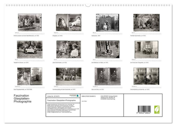 Produktbild: Faszination Glasplatten-Photographie (hochwertiger Premium Wandkalender 2026 DIN A2 quer), Kunstdruck in Hochglanz