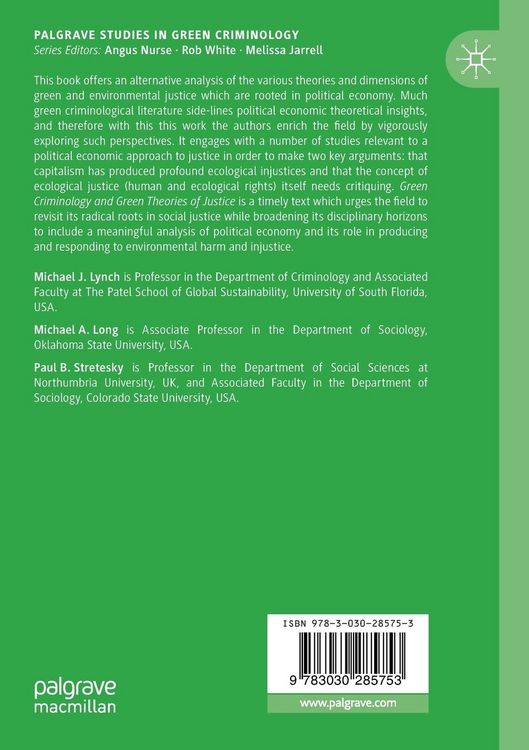 Produktbild: Green Criminology and Green Theories of Justice