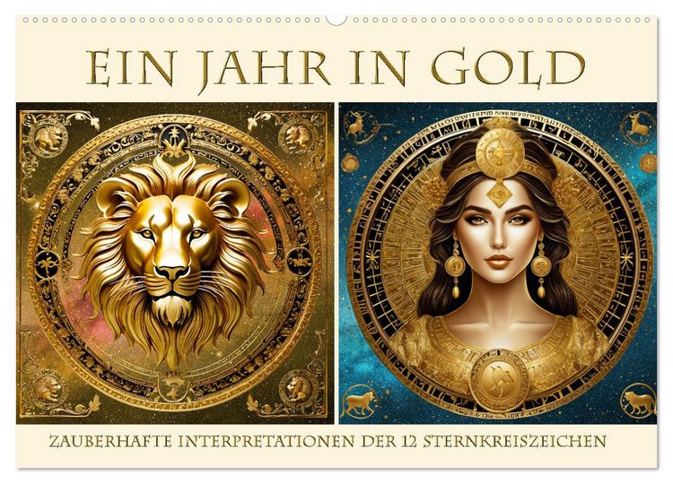 Produktbild: Ein Jahr in Gold (Wandkalender 2026 DIN A2 quer), CALVENDO Monatskalender