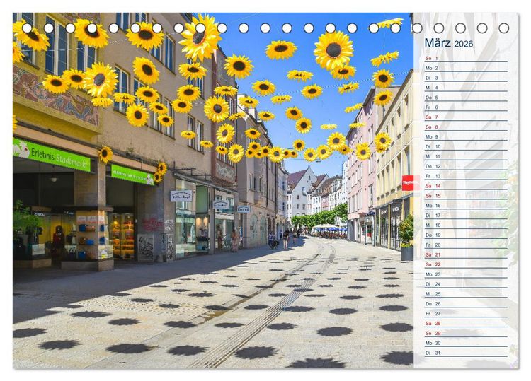 Produktbild: Romantisches Augsburg (Tischkalender 2026 DIN A5 quer), CALVENDO Monatskalender
