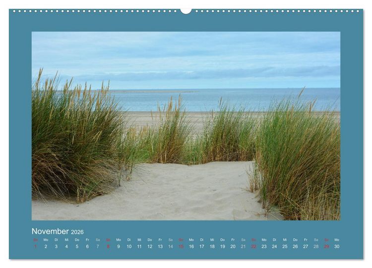 Produktbild: Sandd&uuml;nen an der Nordsee in den Niederlanden (Wandkalender 2026 DIN A2 quer), CALVENDO Monatskalender