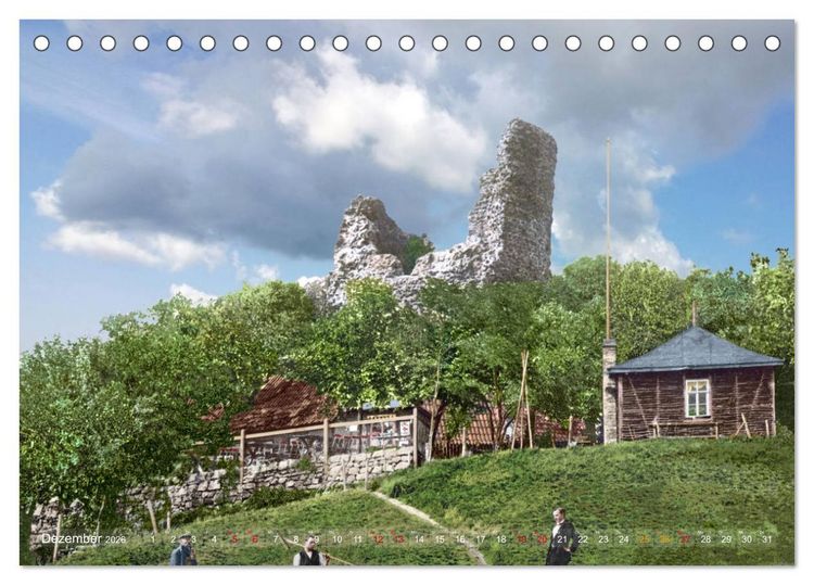 Produktbild: Th&uuml;ringen um das Jahr 1900 &ndash; Fotos neu restauriert und detailcoloriert. (Tischkalender 2026 DIN A5 quer), CALVENDO Monatskalender