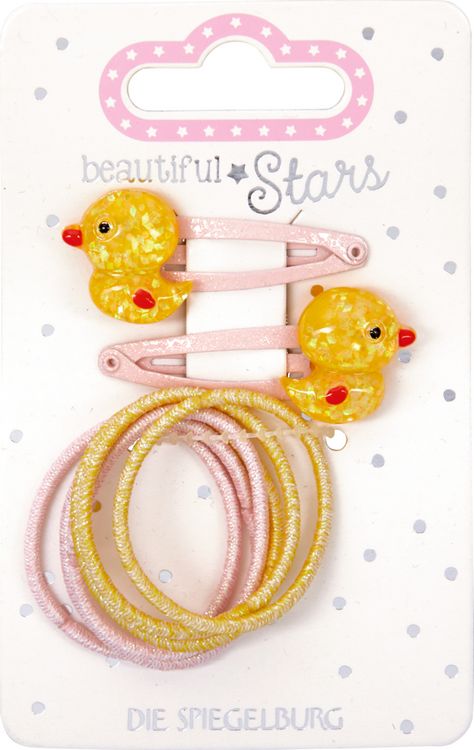 Produktbild: Haarclip & Haargummi Ente - beautiful Stars, sort.