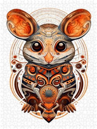 Produktbild: CALVENDO Puzzle Springmaus im Tattoo Design | 1000 Teile Lege-Gr&ouml;&szlig;e 64x48cm Foto-Puzzle f&uuml;r gl&uuml;ckliche Stunden