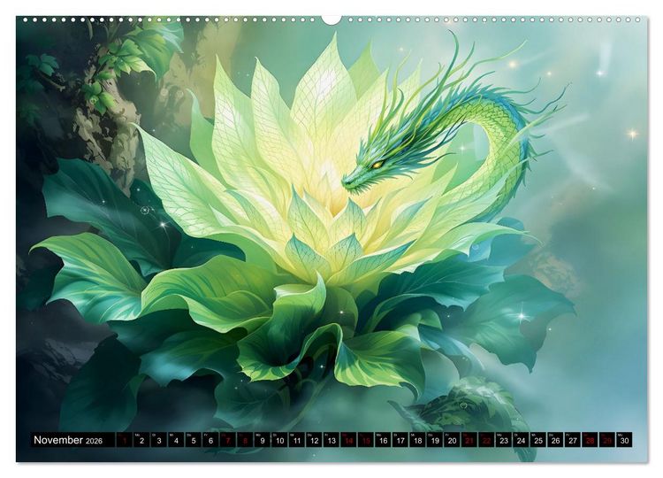 Produktbild: Mythos trifft Botanik &ndash; Die geheimnisvollen Drachenpflanzen (hochwertiger Premium Wandkalender 2026 DIN A2 quer), Kunstdruck in Hochglanz