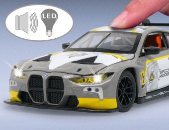 Produktbild: BMW M4 GT3 Diecast 1:24 grau inkl. Knopfzellen