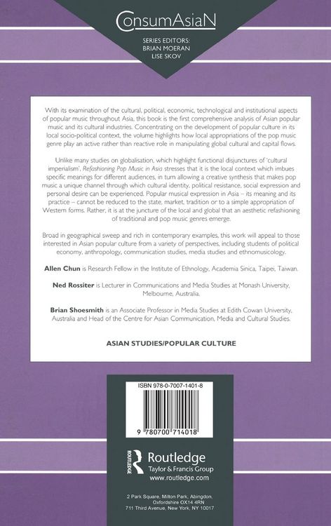 Produktbild: Refashioning Pop Music in Asia
