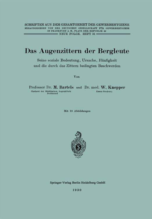 Produktbild: Das Augenzittern der Bergleute