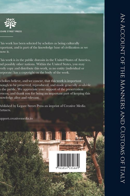 Produktbild: An Account of the Manners and Customs of Italy