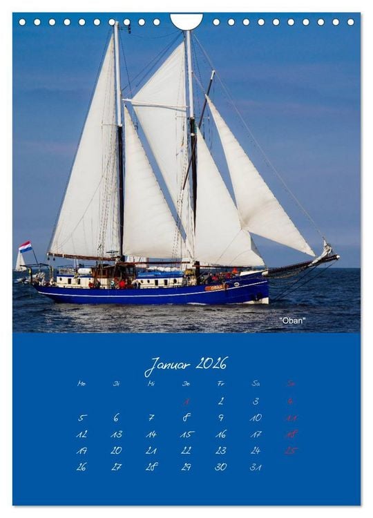 Produktbild: Unter Segeln (Wandkalender 2026 DIN A4 hoch), CALVENDO Monatskalender