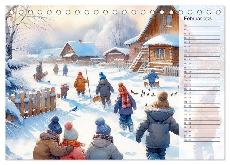 Produktbild: KINDERLAND (Tischkalender 2026 DIN A5 quer), CALVENDO Monatskalender
