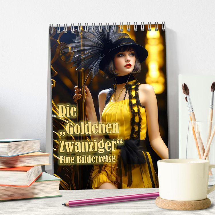 Produktbild: Die Goldenen Zwanziger - Eine Bilderreise (Tischkalender 2026 DIN A5 hoch), CALVENDO Monatskalender