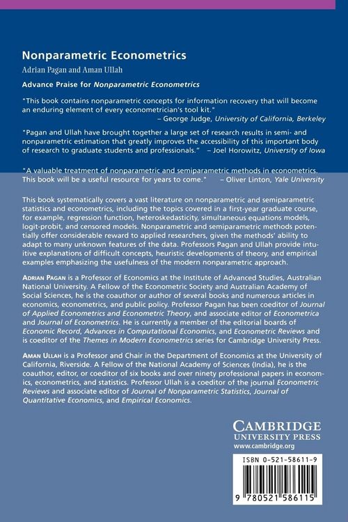 Produktbild: Nonparametric Econometrics