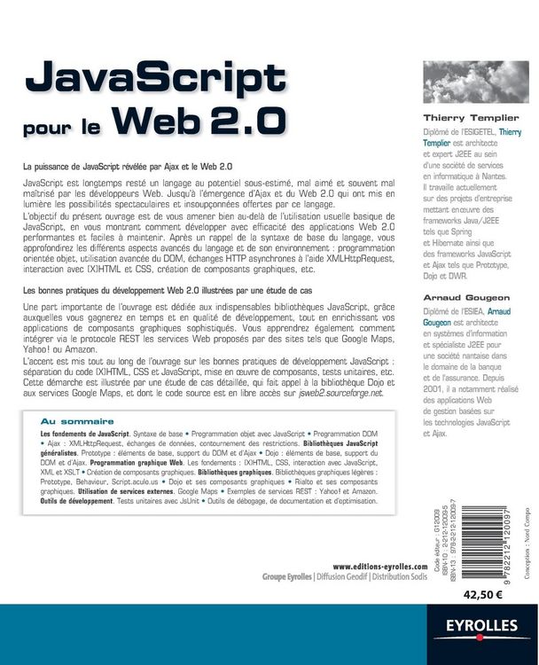 Produktbild: JavaScript pour le Web 2.0: Programmation objet, DOM, Ajax, Prototype, Dojo, Script.aculo.us, Rialto...