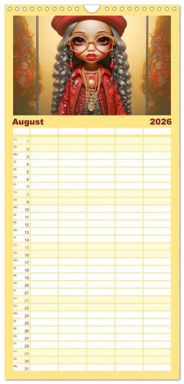 Produktbild: Familienplaner 2026 - Hip Hop Kids. Ein Jahr voller Style und Groove mit 5 Spalten (Wandkalender, 21 x 45 cm) CALVENDO