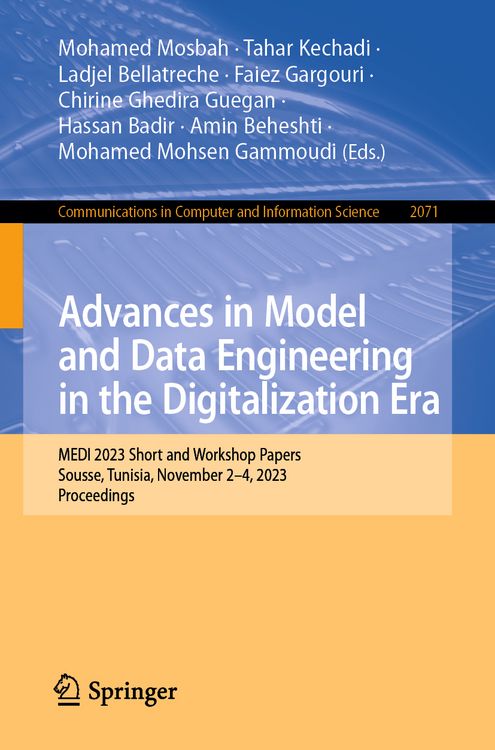 Produktbild: Advances in Model and Data Engineering in the Digitalization Era