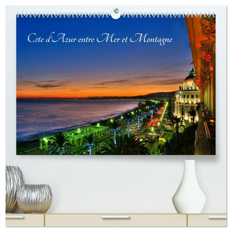 Produktbild: C&ocirc;te d'Azur entre Mer et Montagne (Calendrier mural 2026 DIN A2 vertical) calendrier de bureau