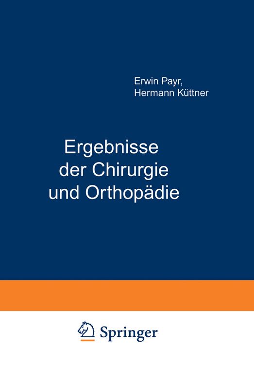 Produktbild: Ergebnisse der Chirurgie und Orthop&auml;die