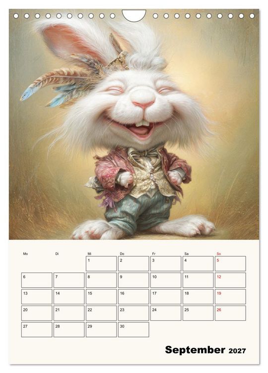 Produktbild: Wundersame Seelen. Kaninchen zwischen Fantasie, Humor und feiner Poesie (Wandkalender 2027 DIN A4 hoch), CALVENDO Monatskalender