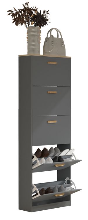 Produktbild: Holz Schuhregal Schuhschrank Schuhkipper Halom XL