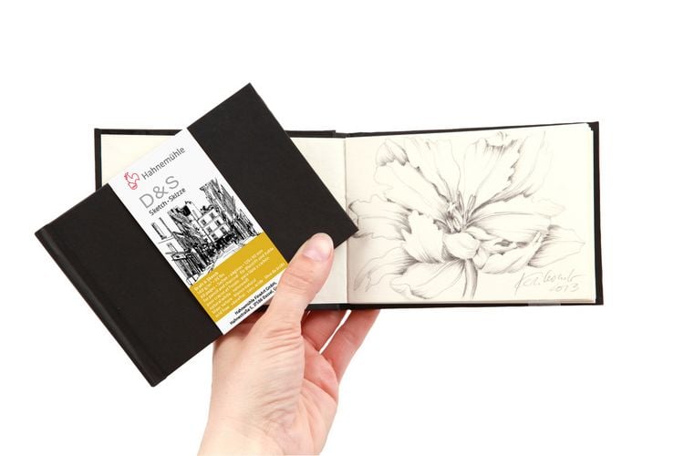 Produktbild: Hahnem&uuml;hle Papier Skizzenbuch D&S, 90 x 125 mm Querformat, 140 g/m&sup2;