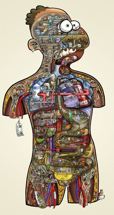Produktbild: Cartoonposter "Human Project" - klein