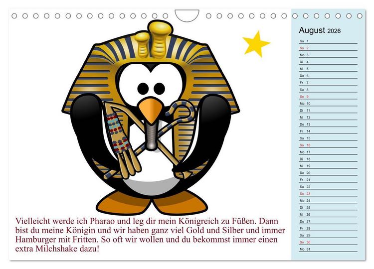 Produktbild: Pinguin-Elfe (Wandkalender 2026 DIN A4 quer), CALVENDO Monatskalender