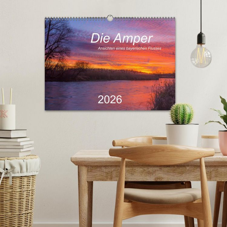 Produktbild: Die Amper - Ansichten eines bayerischen Flusses (Wandkalender 2026 DIN A3 quer), CALVENDO Monatskalender