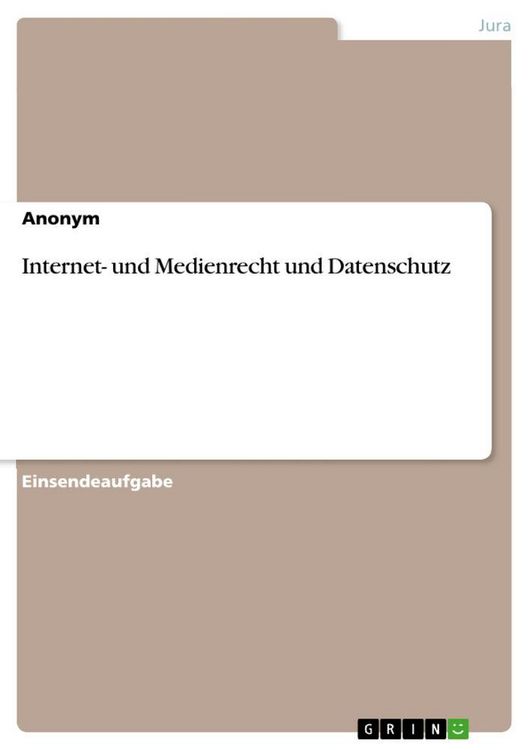 Produktbild: Internet- und Medienrecht und Datenschutz