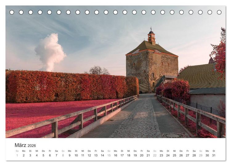 Produktbild: Cottbus und seine Umgebung in Infrarot (Tischkalender 2026 DIN A5 quer), CALVENDO Monatskalender