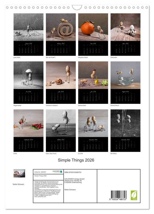 Produktbild: Simple Things 2026 (Wandkalender 2026 DIN A3 hoch), CALVENDO Monatskalender