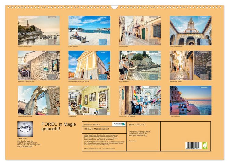 Produktbild: POREC in Magie getaucht! (Wandkalender 2026 DIN A2 quer), CALVENDO Monatskalender